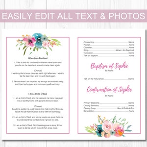 LDS Baptism Program, Baptism Program LDS, LDS Baptism Program Template, lds Baptism Program Girl, Lds Baptism Ideas