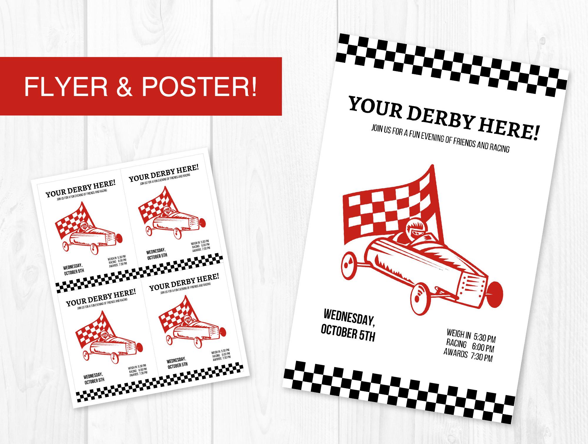 Image 4 for Pinewood Derby Flyer Template