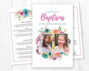Joint Girl Baptism, LDS Baptism Program, LDS Baptism Program Girl, LDS Baptism, Combined Baptism Girl, Lds Primary Baptism Day