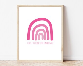 I Like To Look For Rainbows, LDS Baptism Art, LDS Baptism Gift Girl, LDS Printable, Lds Baptism Display, Lds Primary Print