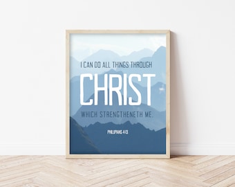 2023 Youth Theme, LDS Young Men, LDS Art, Lds Printable, Lds Art, Lds Wall Décor, I Can Do All Things Through Christ, Phillipians 4:13