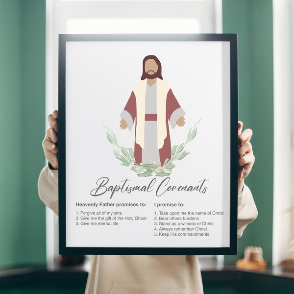 LDS Baptism Poster, LDS Primary, LDS Baptism Gift, Baptism Print Poster, Lds Art, Lds Printable, Lds Wall Décor, Lds Music Time