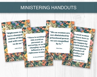 Relief Society, Ministering Notes LDS, Ministering Assignments, Ministering Gifts, LDS Printable, Relief Society Printable, Ministering LDS