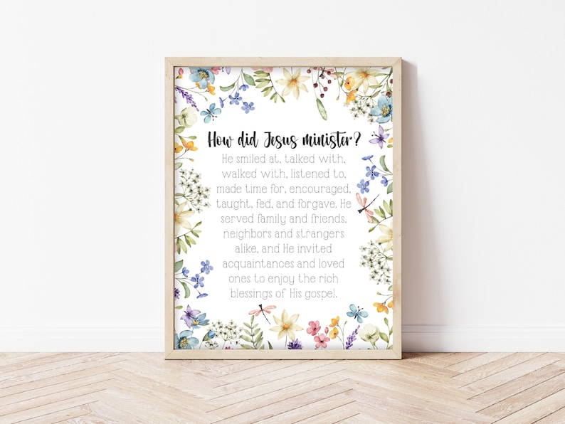 LDS ministering poster print