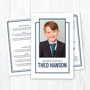 LDS Baptism Program, LDS Baptism, Baptism Program LDS, Lds Baptism Program Template, Editable Lds Baptism Program Boy, Lds Minimalist