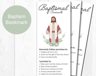LDS Baptism Bookmark, LDS Baptism Talk, LDS Primary Handout, Lds Baptism Gift, Baptism Print