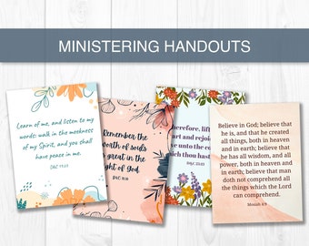 Relief Society, Ministering Notes LDS, Ministering Assignments, Ministering Gifts, LDS Printable, Relief Society Printable, Ministering LDS