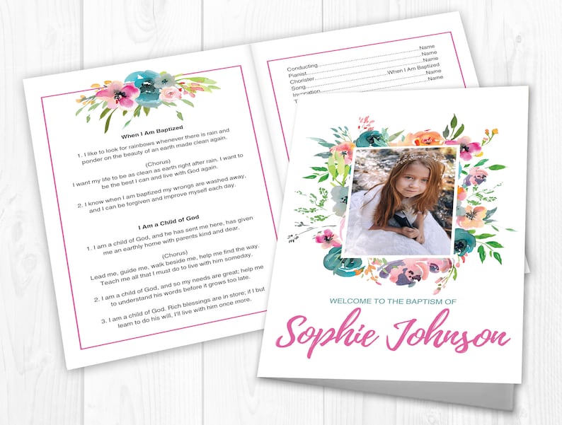 LDS Baptism Program, Baptism Program LDS, LDS Baptism Program Template, lds Baptism Program Girl, Lds Baptism Ideas