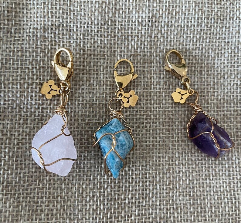 Crystal Pet Collar Charms Handmade & Personalised Gold Paw Etsy Australia
