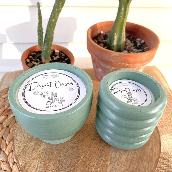 Desert Oasis Soy Candle | 5.3 oz. Jar | 7 oz. bowl | Two Hills Candle Co