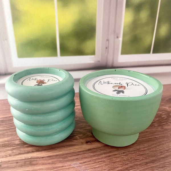 Northwoods Pine Soy Candle | 5.3 oz. Jar | 7 oz. bowl | Two Hills Candle Co