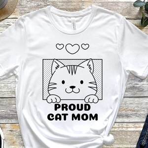 Stolze Katze Mama T-Shirt | Katze Mutter Shirt | Katzenliebhaber Geschenk | Haustier Eltern Geschenk | Tierliebhaber Shirt | Unisex Herren & Damen T-Shirt