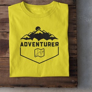 T-shirt aventurier | Randonnée | | cadeaux en plein air | de camping Tee Unisexe Homme & Femme | | de randonnée Carte