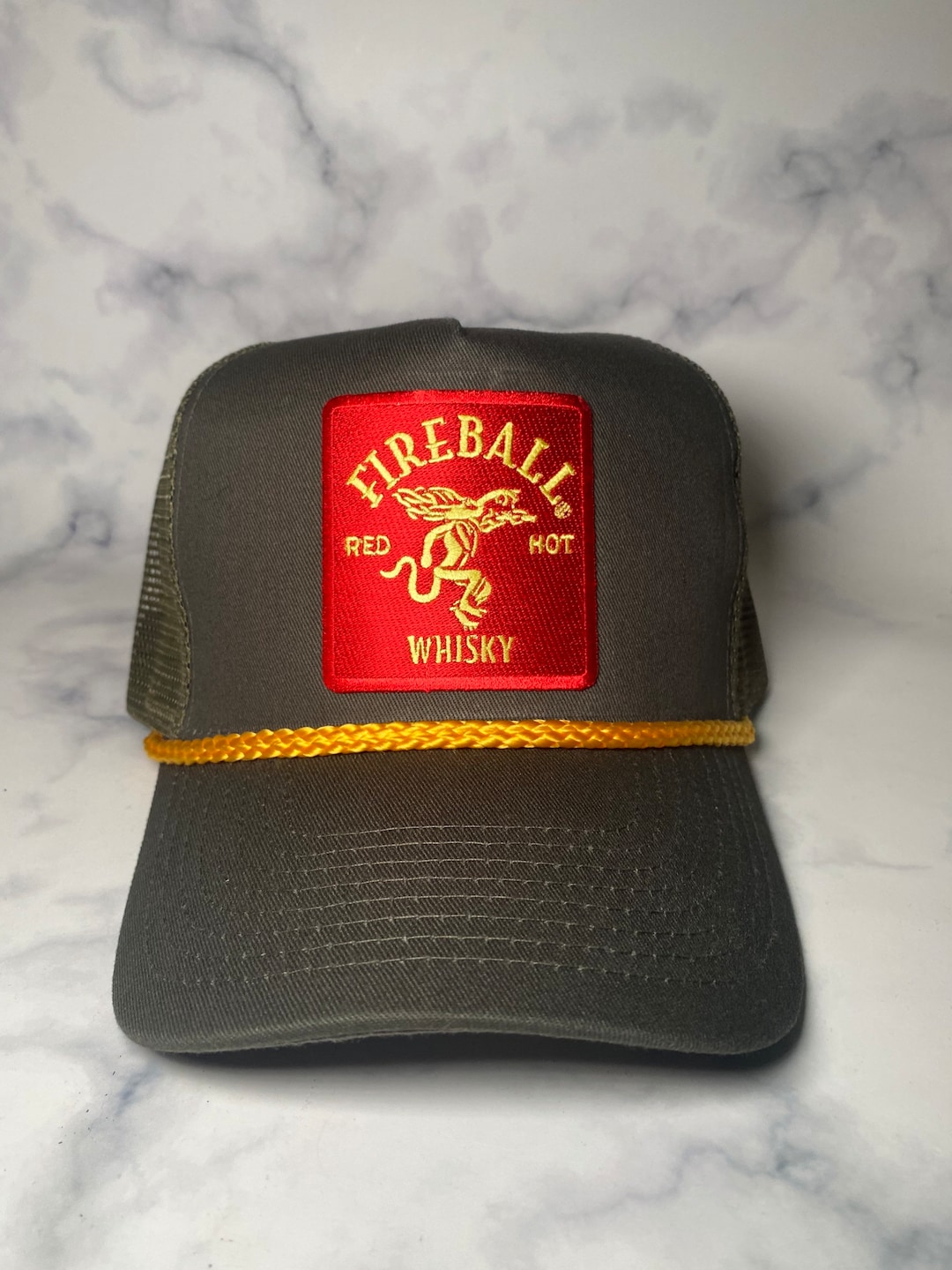 Fireball Whiskey Hat Liquor Great Gift Etsy
