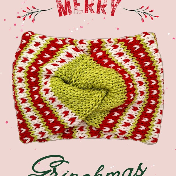 Christmas Fairisle Headband Pattern - Digital Circular Knitting Machine Pattern