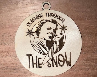 Michael Myers Horror Ornament | Horror Christmas Ornament | Spooky Ornament | Laser Cut and Engraved | Slasher | Gift | Horror Movies