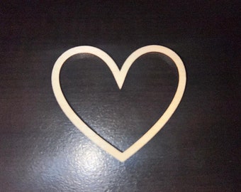 Wood Heart Cutout | Wood Heart DIY Projects | Valentines Day Hearts | Laser Cut Wood | Wood Confetti | Valentines Party Decor Custom Size