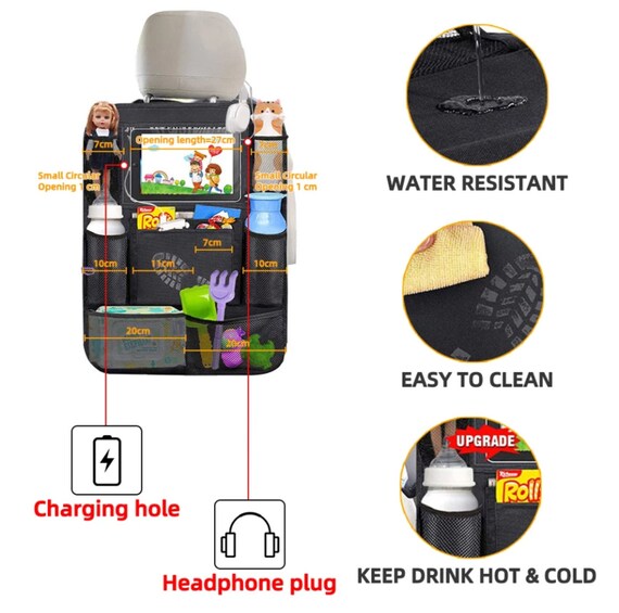Organisateur de voiture, organisateur de siège arrière 1pc avec dossier de  siège d'auto de table et d'enfant
