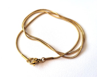 chaine serpent en acier inoxydable, 45 cm