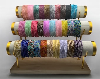 Stackable Seed Bead Bracelets