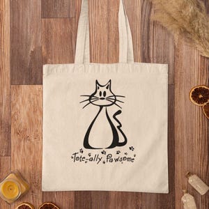 Cat Tote Bag, Cotton Tote Bag, Cotten Bag, Cats, Shoulder Bag, Shopper, Cat Print, Gift for her, Tote Bag, Cat, Unique Tote Bag