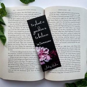 Zakładka Flower Garden | Aubrey Hepburn | Inspirujący cytat | Ładny artykuł papierniczy | Mól książkowy | Przytulny prezent książkowy dla czytelników | Zrównoważony