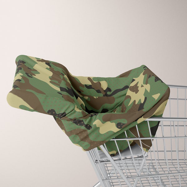 Baby Boy Camo Grocery Cart Cover, Multi Function Nursing Cover, Hunting Baby Shower Gift,