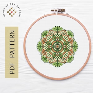 Mandala Cross Stitch Pattern PDF, Instant Download, Mandala Stitching, Cross Stitch Designs, Wall décor, Instant Download PDF