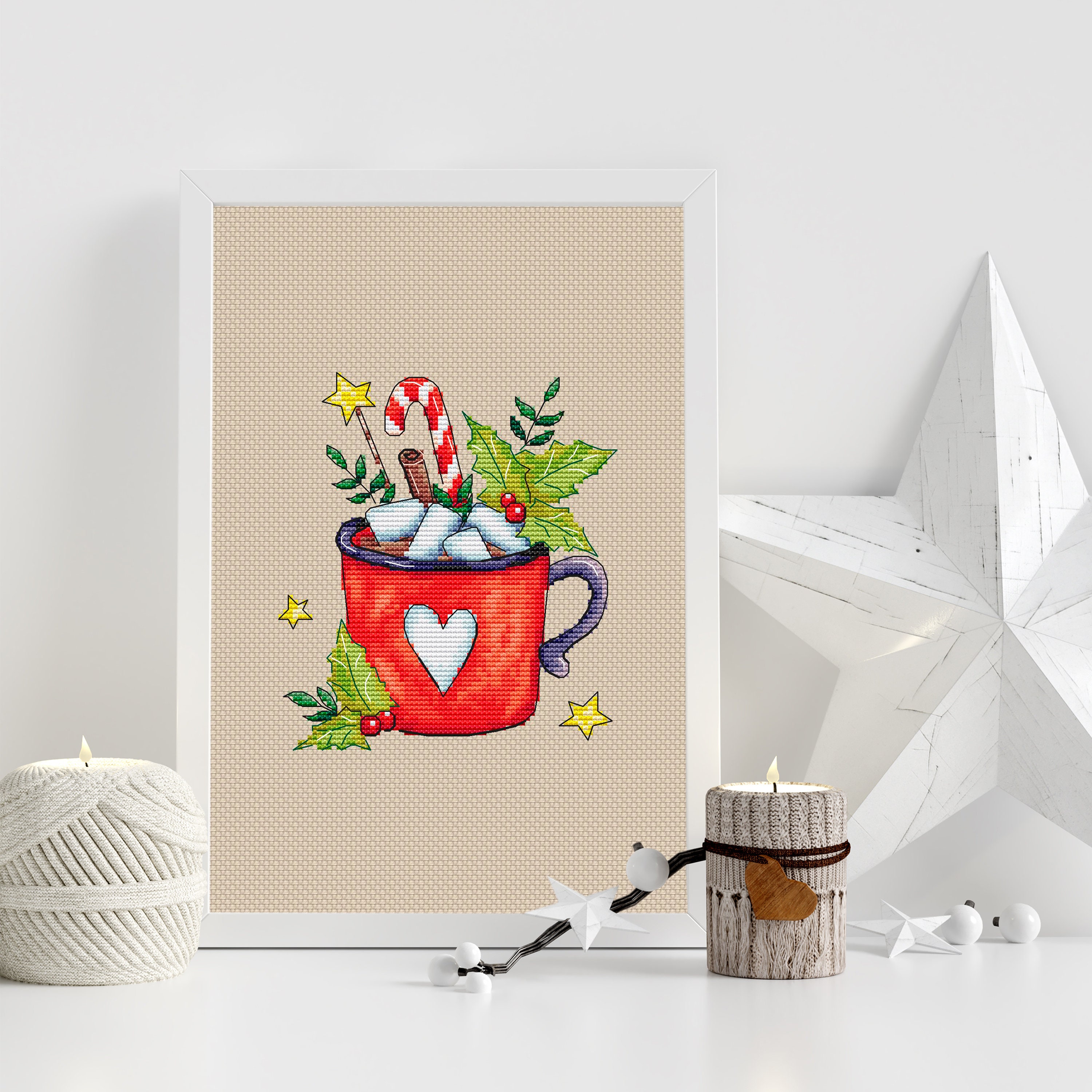 Winter Holiday in Mug PDF Cross Stitch Pattern Christmas Counted Pdf ...