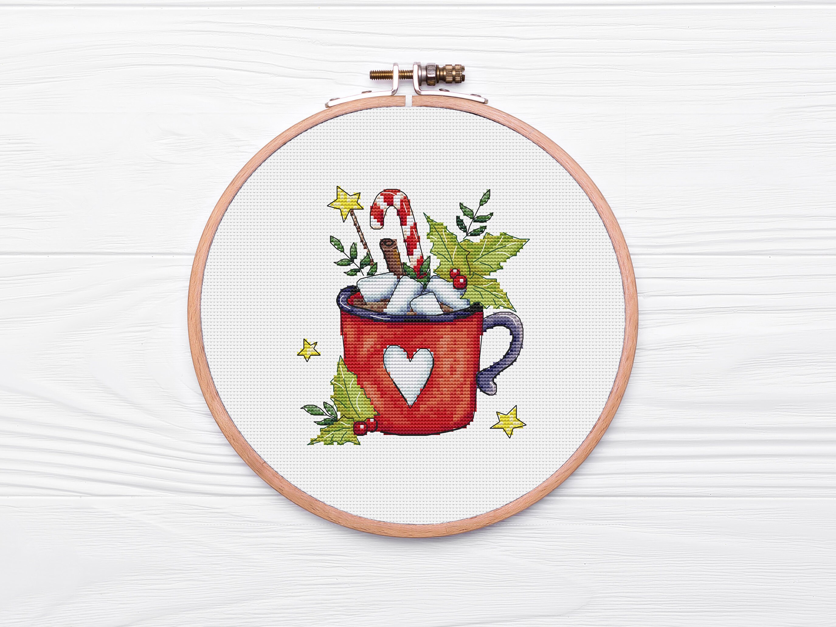 Winter Holiday in Mug PDF Cross Stitch Pattern Christmas - Etsy