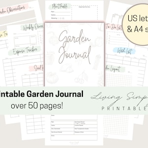 Garden Journal, Gardening Planner Printable, Garden Planner, Garden Journal Planner, Garden Organize || Instant Download
