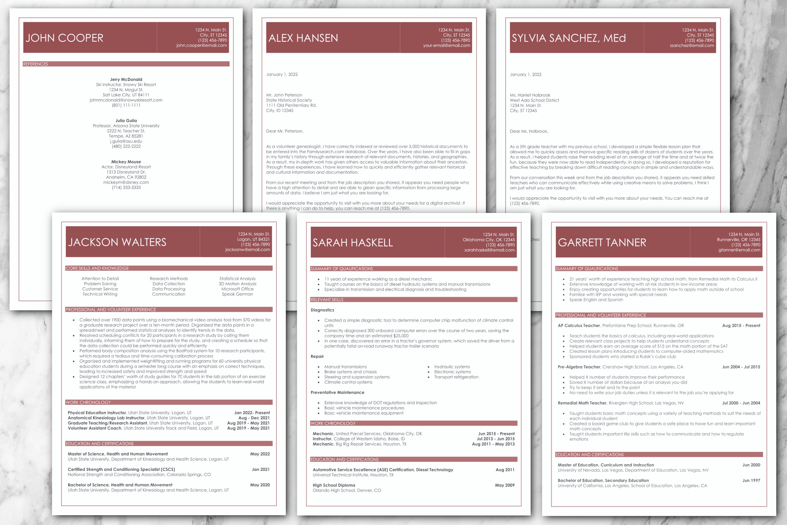 Modern Resume Template Modern Chronological Resume with References and Modern Resume Template Modern Chronological Resume with References and