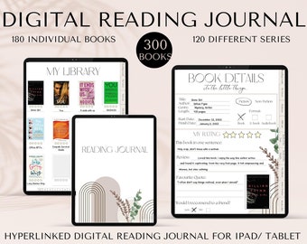 Digital Reading Planner, Digital Reading Journal, Reading Ipad Planner,TBR List, Book Review, Booktok planner, book journal, reading journal