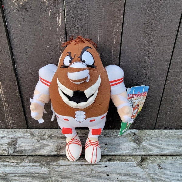 Happiness Express Club "Leatherheads" Anthropomorphic Football Plush, 25th Anniversary Monday Night Football Doll,1994 Trilogy/Sportoons Inc