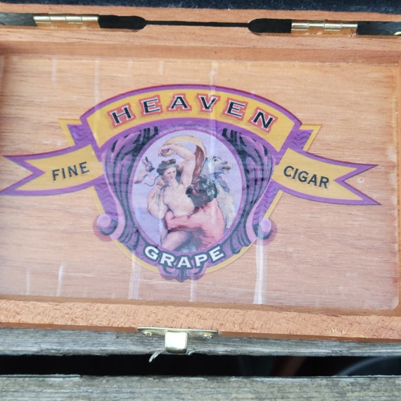 Vintage Cigar Box Purse, Heavenly Cigar Co "Grape… - image 3