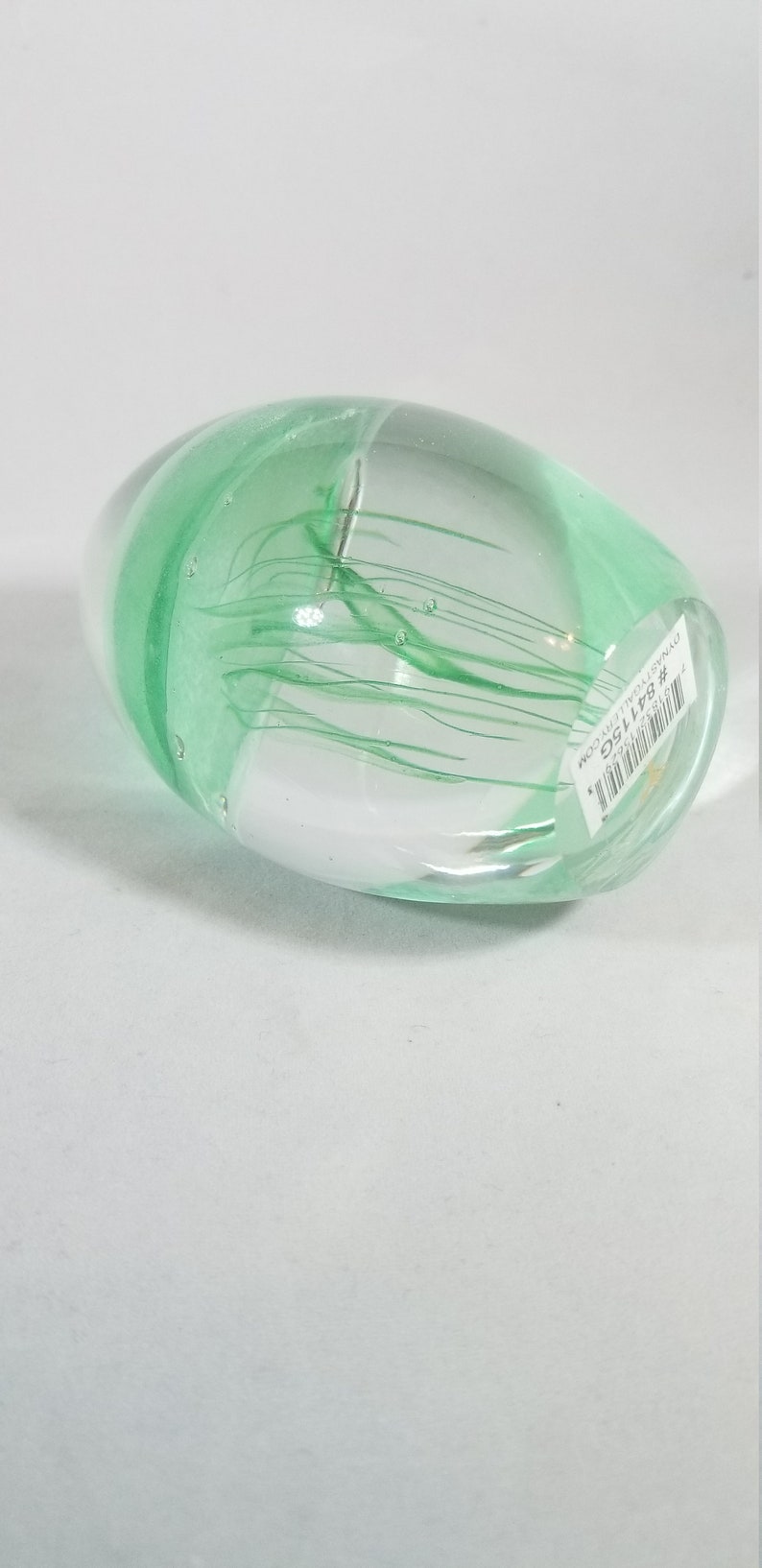 Handcrafted Blown Glass Jellyfish Paperweight: Glow in the Dark ...