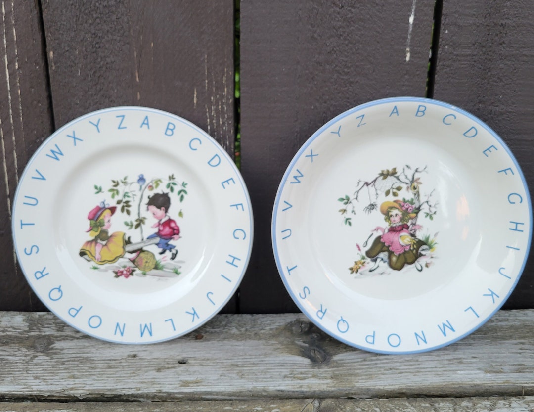 Vintage Lord Nelson Pottery Nursery Rhyme Alphabet Cereal Bowl Etsy