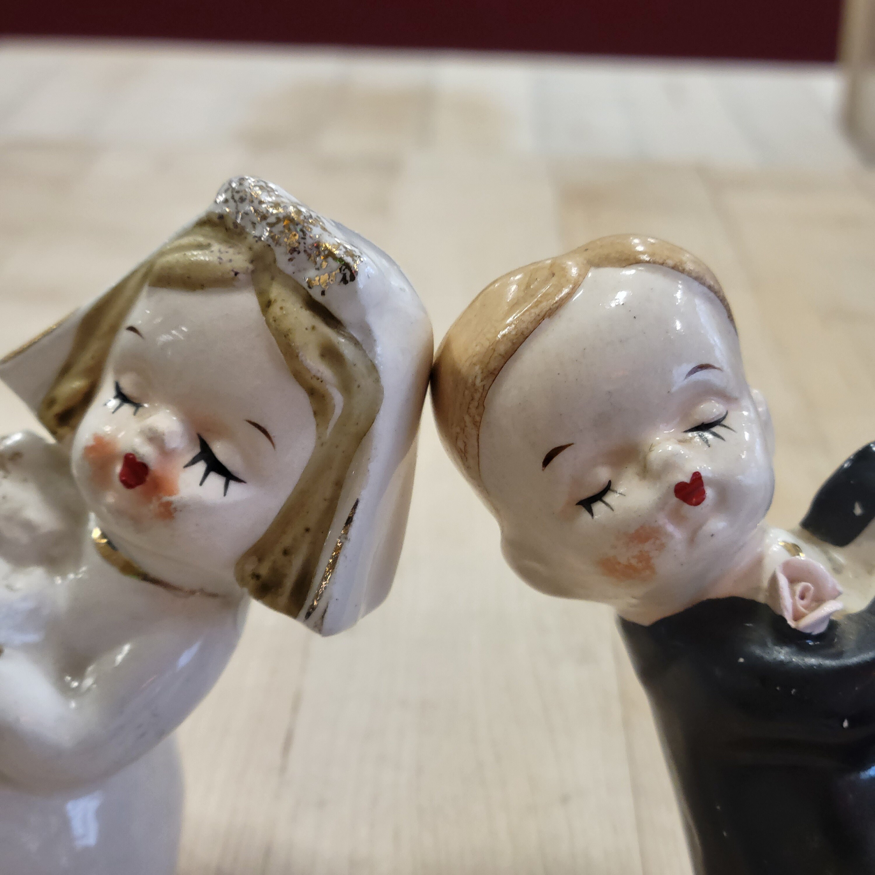 Vintage Ceramic Bride and Groom Salt and Pepper Shakers 1940s Etsy
