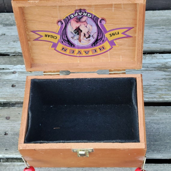 Vintage Cigar Box Purse, Heavenly Cigar Co "Grape… - image 5