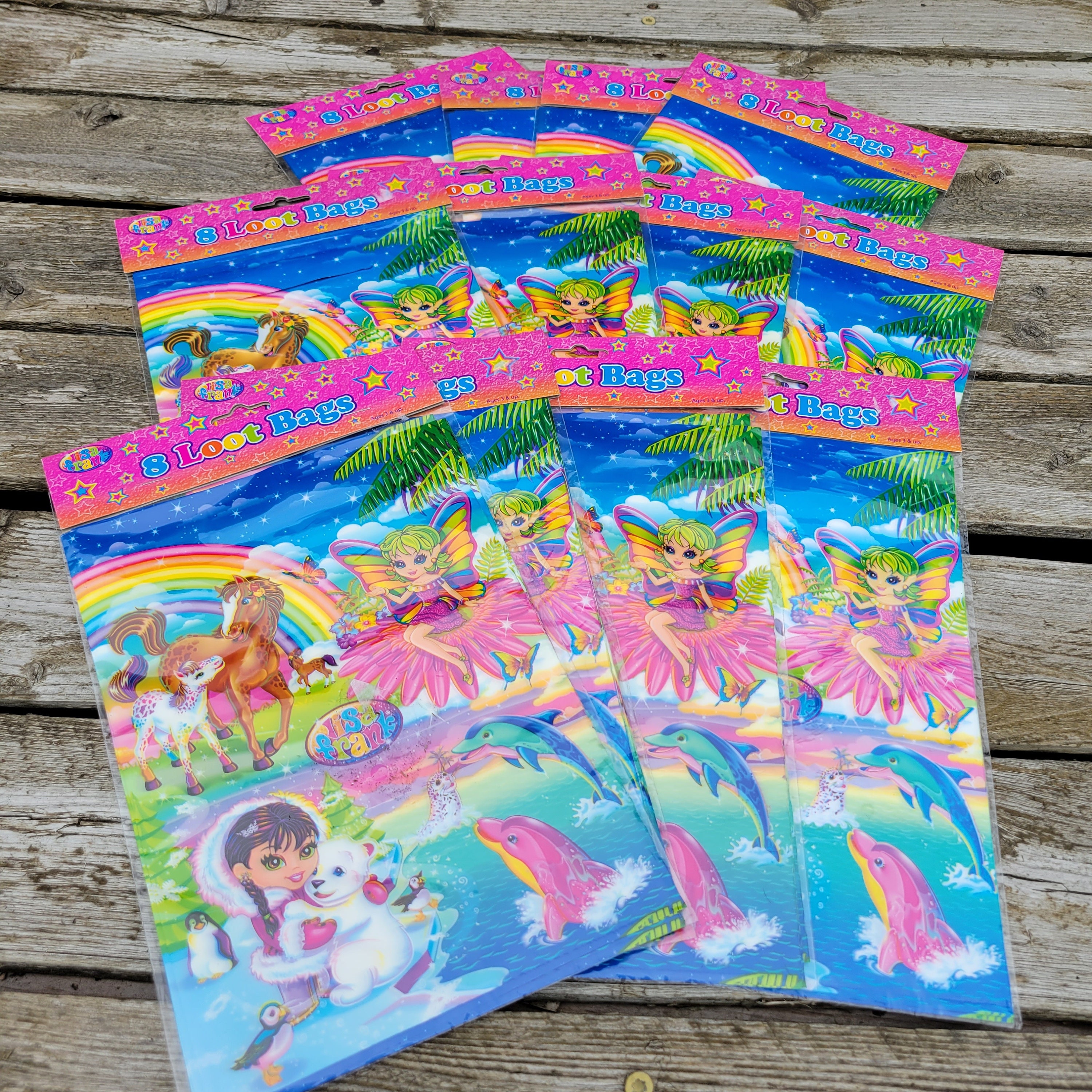Lisa Frank, Party Supplies, Vintage Lisa Frank Party Favors Loot Bags