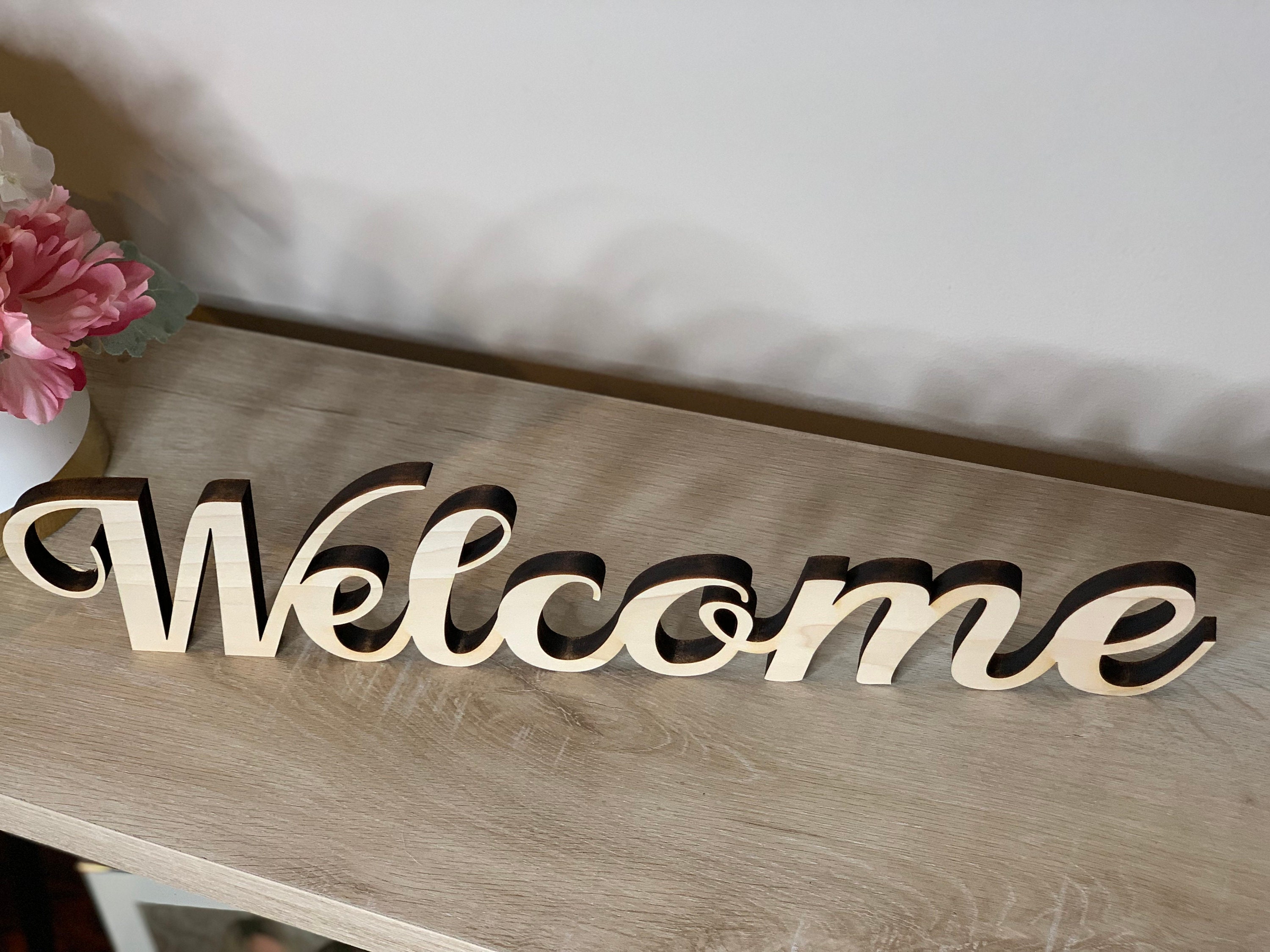 Wood Standing Sign 3d Sign Shelf Decor Desk Decor Etsy