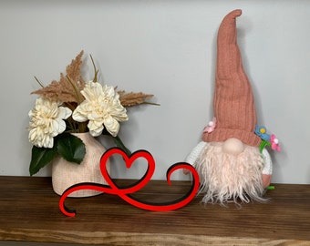 Heart freestanding wood sign, shelf decor, tabletop decor, entryway decor, 3d sign, sweetheart table decor, 5 sizes available