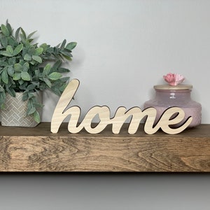 home freestanding wood sign, 3d sign, shelf decor, desk decor, floating shelf decor, entryway decor, 5 sizes available
