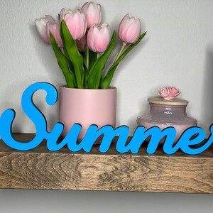Panneau en bois Summer : décoration de bureau 3D autoportante