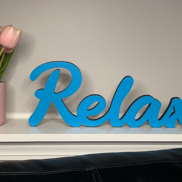 Relax Sign Etsy