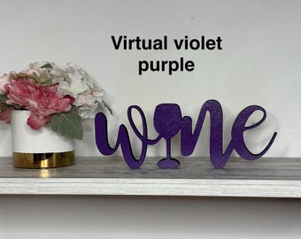 Wine Wood Sign: Bar Entryway Tabletop Decor