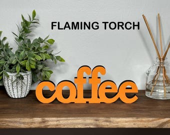 Coffee Sign Freestanding Table & Shelf Decor
