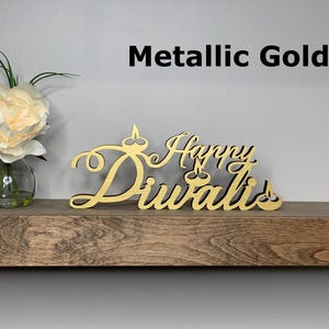 Happy Diwali freestanding wooden sign, Diwali wood decor Happy Diwali sign desk decor shelf decor sign, available in 3 sizes and 60 colors