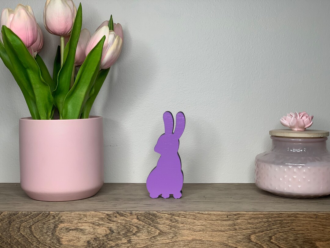 Bunny Rabbitt Freestanding Wood Sign, Home Decor, Desk Decor, Easter ...