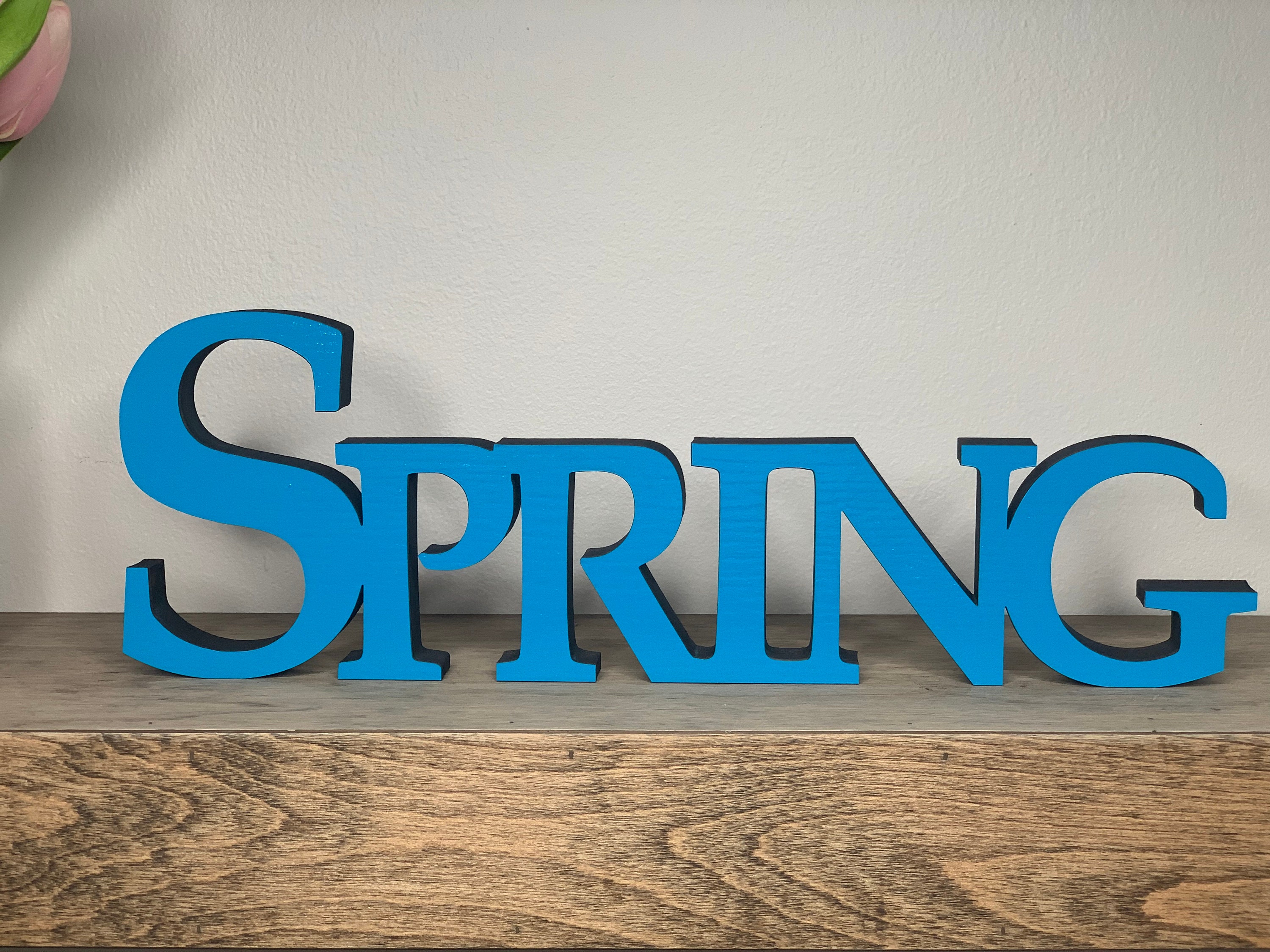 Spring Sign 22 Inch Spring Wood Sign: Freestanding Shelf Decor - 5 Sizes - Etsy